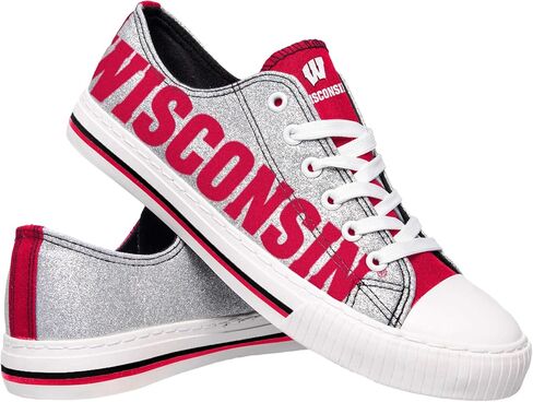 FOCO LSU Tigers NCAA Womens Glitter Low Top Canvas Shoes - 6 in Kuwait