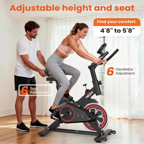RELIFE REBUILD YOUR LIFE Exercise Bike Indoor Cycling Bike Fitness Stationary All-inclusive Flywheel Bicycle with Resistance for Gym Home Cardio Workout Machine Training New Version in Saudi Arabia