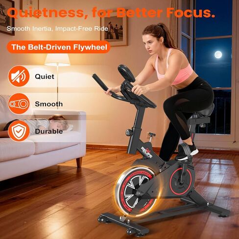 RELIFE REBUILD YOUR LIFE Exercise Bike Indoor Cycling Bike Fitness Stationary All-inclusive Flywheel Bicycle with Resistance for Gym Home Cardio Workout Machine Training New Version in Saudi Arabia