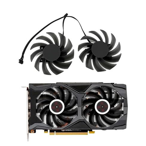 2 قطعة CF-12915S RTX 2060 GPU مروحة تبريد متوافقة مع INNO3D GTX 1660 Spuer TI Super Zwarte Goud Extreme بطاقة الفيديو in Kuwait