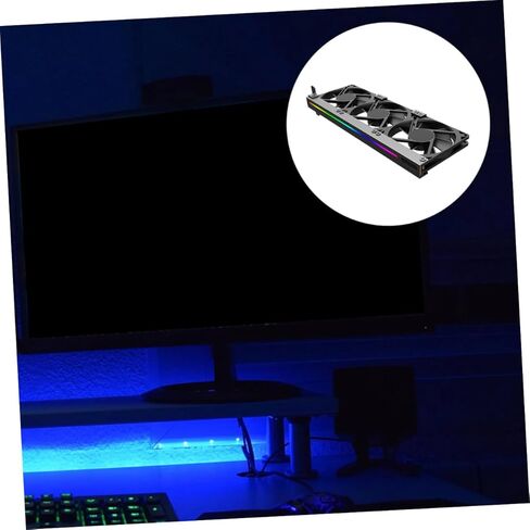 PRETYZOOM Graphics Card Cooling Fan 3-pin Silent Argb Gpu Fan Cooler for Desktop Computer Video Adapter Radiator Compatible with 5v Pci Auxiliary Cooling in Kuwait