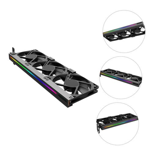 PRETYZOOM Graphics Card Cooling Fan 3-pin Silent Argb Gpu Fan Cooler for Desktop Computer Video Adapter Radiator Compatible with 5v Pci Auxiliary Cooling in Kuwait