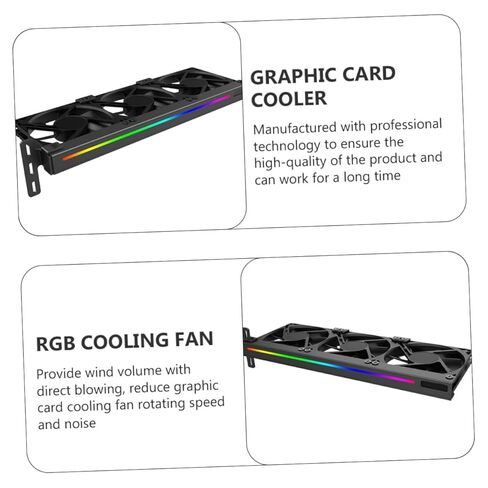 PRETYZOOM Graphics Card Cooling Fan 3-pin Silent Argb Gpu Fan Cooler for Desktop Computer Video Adapter Radiator Compatible with 5v Pci Auxiliary Cooling in Kuwait