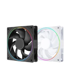 TL-S12 مروحة حافظة ARGB Halo LED مقاس 120 مم - تحكم 4-PWM + إضاءة RGB 5V 3Pin لتبريد مشعاع وحدة المعالجة المركزية (أسود، S12R 3PC، A-RGB) in Kuwait