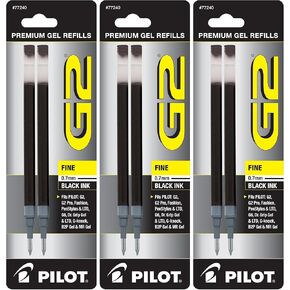 Pilot, G2 Gel Ink Refills, Fine Point 0.7 mm, Black, Pack of 2 in Saudi Arabia