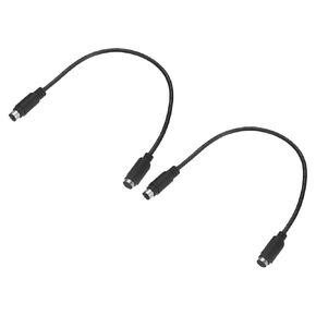 MECCANIXITY 2Pcs PS/2 Mouse and Keyboard Extension Cable 6 Pin 6.56 Feet Male to Female for PC, Black in Saudi Arabia