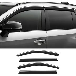 VESUL Compatible with 2020-2024 Toyota Highlander L LE XLE XSE Limited Platinum Hybrid Tape/Clip on Window Wind Deflector Rain Guard Vent Visor Sun Shade with Stainless Steel Trim… in Kuwait