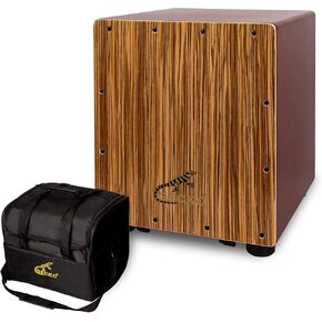 صندوق طبل Gecko Cajon مع نغمة Snare و Bass للموسيقى الصوتية ، وأداة الإيقاع مع سلاسل الغيتار الداخلية القابلة للتعديل للمبتدئين والحجم المدمج in Kuwait