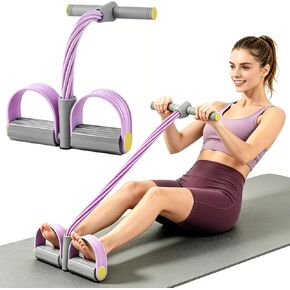 Multifunction Tension Rope, 6-Tube Elastic Yoga Pedal Puller Resistance Band, Natural Latex Tension Rope Fitness Equipment, for Abdomen/Waist/Arm/Leg Stretching Slimming Training in Kuwait