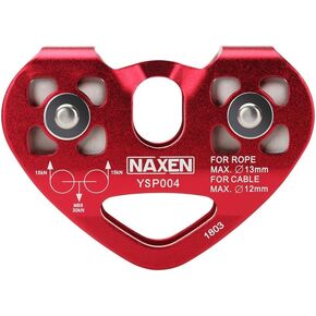 NAXEN Zip Line Pulley Tandem Speed ​​عربة مزدوجة مع حلقة تسلق 25kN in Kuwait