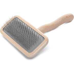 Chris Christensen Dog Brush, Mark V Triangle Slicker Brush, Groom Like a Professional, Stainless Steel Pins, Lightweight Beech Wood Body, Ground and Polished Tips in Kuwait