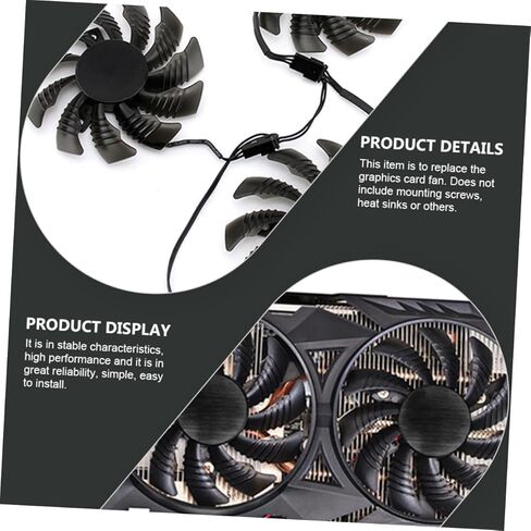 VALICLUD Gpu Fan Cooler 75mm لبطاقة الفيديو Pld08010s12h استبدال مروحة تبريد بطاقة الرسومات لتبريد الكمبيوتر Gpu للمكونات الداخلية للكمبيوتر الشخصي in Kuwait