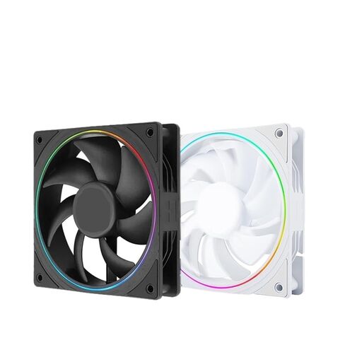TL-S12 مروحة حافظة ARGB Halo LED مقاس 120 مم - تحكم 4-PWM + إضاءة RGB 5V 3Pin لتبريد مشعاع وحدة المعالجة المركزية (أسود، S12R 3PC، A-RGB) in Kuwait