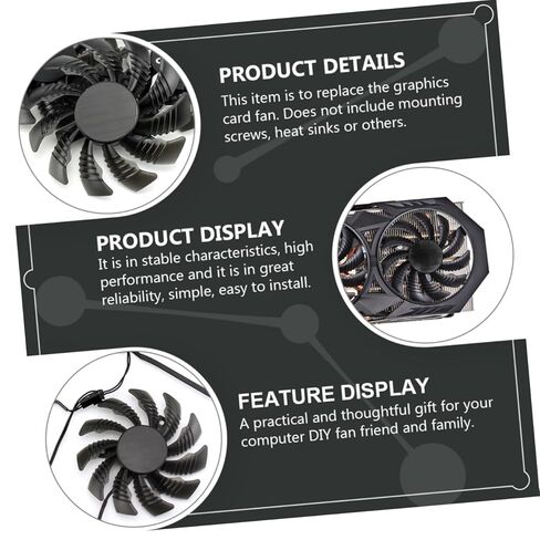 Graphics Card Cooling Fan 2-pin 75mm Gpu Radiator Cooler Replacement for Video Card Computer Cooling System in Kuwait