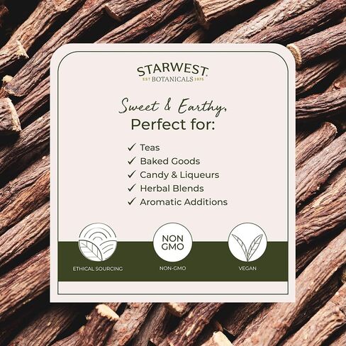 Starwest Botanicals Organic 6" Licorice Root Sticks, 1 Pound in Saudi Arabia