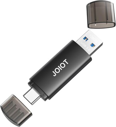 محرك أقراص فلاش USB C بسعة 128 جيجابايت، محرك أقراص فلاش USB 3.1 مزدوج من النوع C + USB A محرك فلاش محمول من النوع C 2 في 1 USB-C محرك إبهام للهواتف الذكية والكمبيوتر اللوحي Mac iPhone 15 أسود in Kuwait