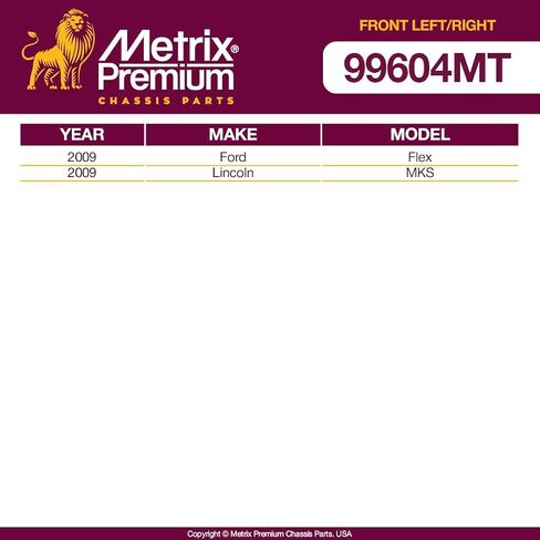 صنع في أوروبا - رابط شريط Sway الأمامي الأيسر والأيمن الفاخر من Metrix K750376 & K750377 يناسب 2009 Ford Flex و2009 Lincoln MKS in Saudi Arabia