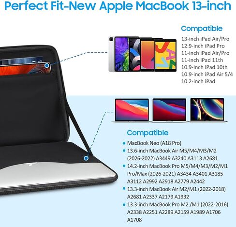 حافظة FINPAC صلبة للكمبيوتر المحمول والكمبيوتر اللوحي لجهاز MacBook Air M3 A3113 2024 مقاس 13.6 بوصة، وMacBook Pro M3/M2/M1 مقاس 14 بوصة 2023-2021، وMacBook 13.3 بوصة، وحقيبة مضادة للصدمات مع جيب للكمبيوتر المحمول السطحي، زيتوني in Saudi Arabia