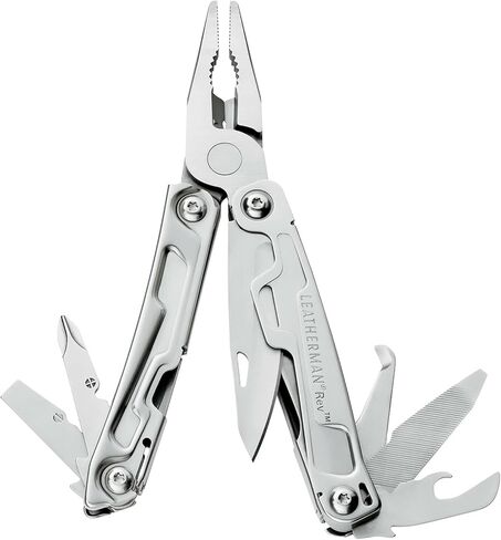 LEATHERMAN، أداة متعددة بحجم الجيب Rev مع فتاحة العبوة ومفكات البراغي، من الفولاذ المقاوم للصدأ in Kuwait