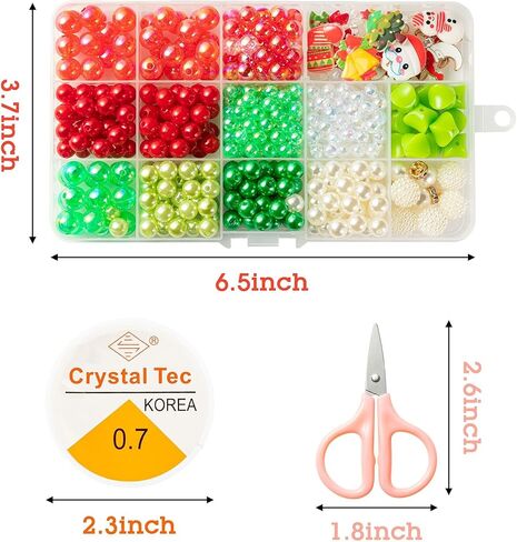 OSNIE Kids DIY Bead Jewelry Making Kit with 400+ Beads & Charms for Creative Bracelets Necklaces Rings, Children Mermaid Starfish Shell Princess Necklace Bracelets Making Art Craft Bead Kit for Girls in Saudi Arabia