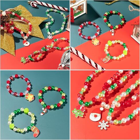 OSNIE Kids DIY Bead Jewelry Making Kit with 400+ Beads & Charms for Creative Bracelets Necklaces Rings, Children Mermaid Starfish Shell Princess Necklace Bracelets Making Art Craft Bead Kit for Girls in Saudi Arabia