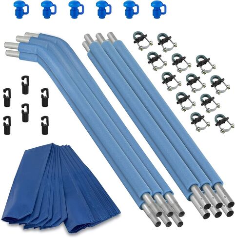 Upper Bounce Trampoline Safety Enclosure Poles - Trampoline Enclosure Poles with Hardware - Outdoor Trampoline Accessories for Children and Adults (8 Curved Poles) in Kuwait