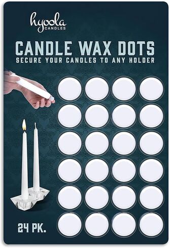 Hyoola Candle Sticky Dots - Candle Wax Dots - Candle Adhesive - 24 Dots in Saudi Arabia
