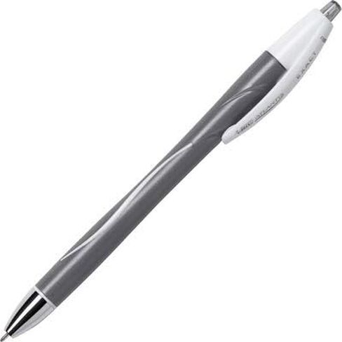 BIC Glide Exact Retractable Ball Point Pen, Fine Point (0.7 mm), Black, Precise Lines For Clean Writing, 12-Count in Kuwait