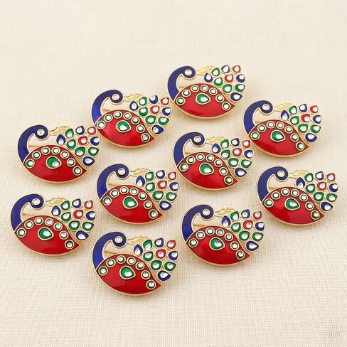 LOVENSPIRE 10 Pack Peacock Bulk Haldi Kumkum Thali Holder, Pooja Return Gift, Indian Housewarming Gifts, Shivratri, Wedding Favor, Navarathri Favors, Baby Shower in Saudi Arabia