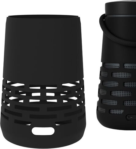 غطاء حافظة من السيليكون من Geekria متوافق مع Bose SoundLink Revolve+، غطاء مكبر الصوت اللاسلكي SoundLink Revolve II مع منفذ شحن يمكن الوصول إليه (أسود) in Saudi Arabia