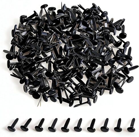 moinkerin 200 Pcs Mini Brads Metal Brad Fasteners Split Pins Pastel, 0.3 x 0.47 inch Multicolor Round Brads for Paper Craft DIY Stamping Scrapbooking in Saudi Arabia