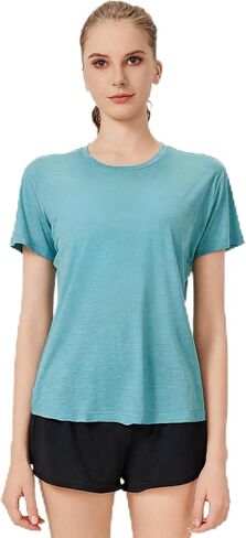 100 ٪ Merino Wool Round T-Shirt Women's Short Shirt Outdoor Hiking و Base Layer Women Short Sleeve in Saudi Arabia