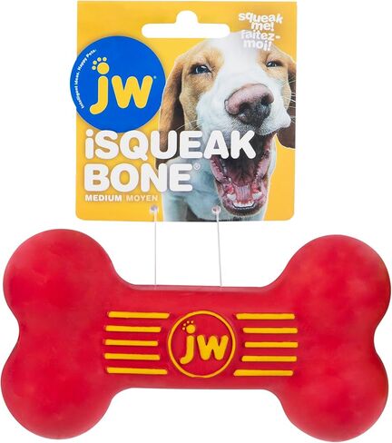 JW iSqueak Durable Rubber Ball, Dog Chew Toy with Squeaker - Medium - 7 cm in Kuwait