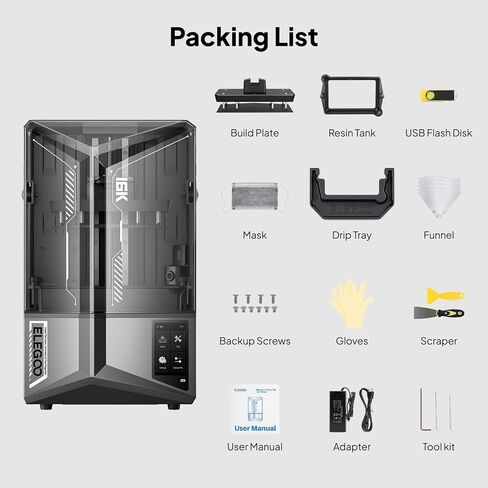 ELEGOO Saturn 4 Ultra 16K Resin 3D Printer MSLA, Smart Tank Heater, High Printing Speed to 150mm/h, AI Camera with Light, Built-in Wi-Fi, Large Print Size 211.68×118.37×220mm³ in Saudi Arabia