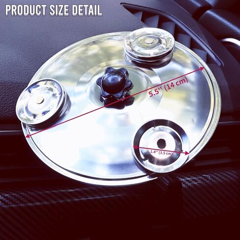 Car Vent Cymbal 1-Pack, 360° Rotating Mini Drum Crash Cymbal with Triple-Layer Sound, Universal Fit for All Vehicles, Easy DIY Assembly, Make Your Driving More Fun (Silver) in Saudi Arabia