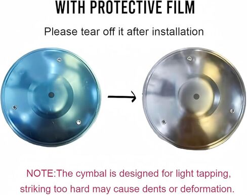 Car Vent Cymbal 1-Pack, 360° Rotating Mini Drum Crash Cymbal with Triple-Layer Sound, Universal Fit for All Vehicles, Easy DIY Assembly, Make Your Driving More Fun (Silver) in Saudi Arabia