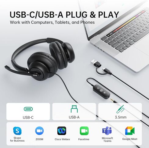 EKSA [2023 New] Fenrir Gaming Headset with Microphone for PS4 PC Xbox one PS5 Switch Laptop, Over Ear Headphones Wired with Noise Cancelling Mic, 3.5m Audio Jack, 50mm Stereo Drivers, Led Light in Kuwait