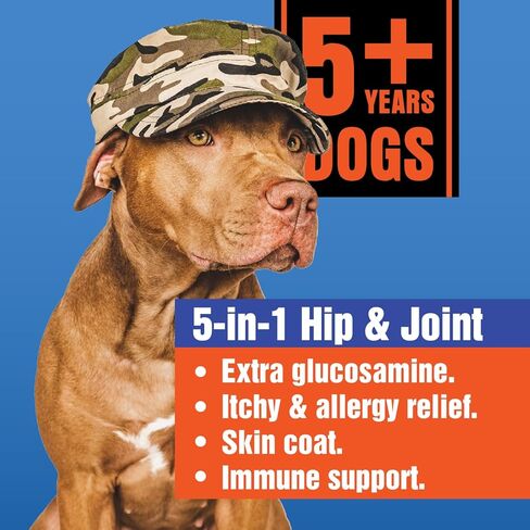 Paws A Day Glucosamine for Dogs Hip & Joint Supplement – “Two-in-One Combo" Dog Joint Care and Improved Skin & Coat w/Chondroitin, MSM, Omega 3, Collagen & Biotin, 60 Chewable Tablets (2 Months) in Saudi Arabia