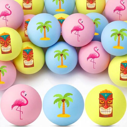 Soulchen 24 PCS Beach Table Tennis Balls 40mm Summer Blait Balls Bulk Novelty Fun Fun Assories for Pool Beach موضوع عيد ميلاد هدية التنس in Kuwait