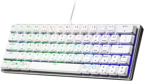 Cooler Master SK620 60% Space Gray Mechanical Low Profile Gaming Keyboard, Click Blue Switches, Customizable RGB, Ergonomic Design, USB-C Connectivity, Mac/Windows, QWERTY (SK-620-GKTL1-US) in Saudi Arabia