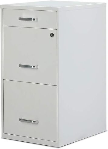 STAPLES 3-Drawer Vertical File Cabinet, Locking, Letter, Charcoal, 18" D (18606) in Saudi Arabia