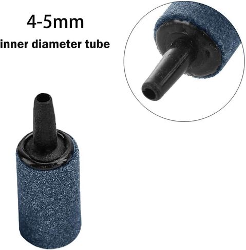 20 حزمة من حجر الهواء مقاس 1 بوصة، أحجار هواء حوض السمك، موزع فقاعات أسطوانية Airstone لخزان الأسماك ملحقات مضخة هواء لأحواض السمك المائية رمادي (20 حزمة) in Kuwait
