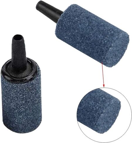 20 حزمة من حجر الهواء مقاس 1 بوصة، أحجار هواء حوض السمك، موزع فقاعات أسطوانية Airstone لخزان الأسماك ملحقات مضخة هواء لأحواض السمك المائية رمادي (20 حزمة) in Kuwait