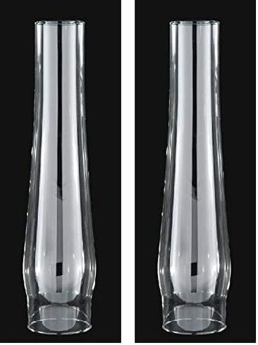 B&P Lamp Supply 2 5/8 بوصة × 12 1/2 بوصة مدخنة زجاجية شفافة بدون كعب مصممة لتناسب الشعلات والمعارض على طراز علاء الدين in Kuwait