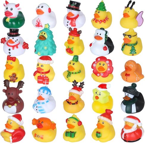 24 Pcs Mini Rubber Ducks in Bulk - Perfect for Cruise Ship Hiding, Birthday Party Decorations, and Cute Bath Toys for Kids in Saudi Arabia