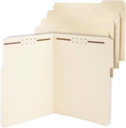 Staples Reinforced Fastener Folders, Letter, Manila, 50/Box in Saudi Arabia