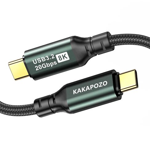 كابل USB C إلى USB C 3.1 Gen 2 - 3.3FT-20Gbps نقل البيانات - 8K@60 هرتز كابل مراقبة إخراج الفيديو - 100W PD شحن سريع USB C إلى USB C كابل عرض من النوع C إلى النوع C لهاتف iPhone 15، MacBooks، iPad in Saudi Arabia
