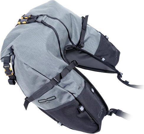 Giant Loop Coyote Saddlebag, Water-resistant Motorcycle Storage Bag, 39-Liters Capacity to Carry Small & Large Gear, Fits Any Dirt Bike, Enduro, Adventure & More, Available in Gray or Black (Black in Saudi Arabia