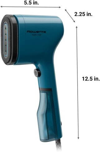 Rowenta PurePop Handheld Steamer for Clothes 1.5 Lbs 15 Second Heatup, 2.3 Oz Capacity 1150 Watts Portable, Ironing, Fabric Steamer, Garment Vacation Essentials, Travel Must Have Blue DR2020 DR2020U1 in Kuwait