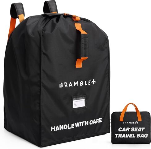 Bramble Waterproof Car Seat Bags for Air Travel - Infant Car Seat Travel Bag for Airplane | Gate Check Bag for Car Seats & Booster | Carseat Travel Cover | Car Seat Carrier for Airport in Saudi Arabia